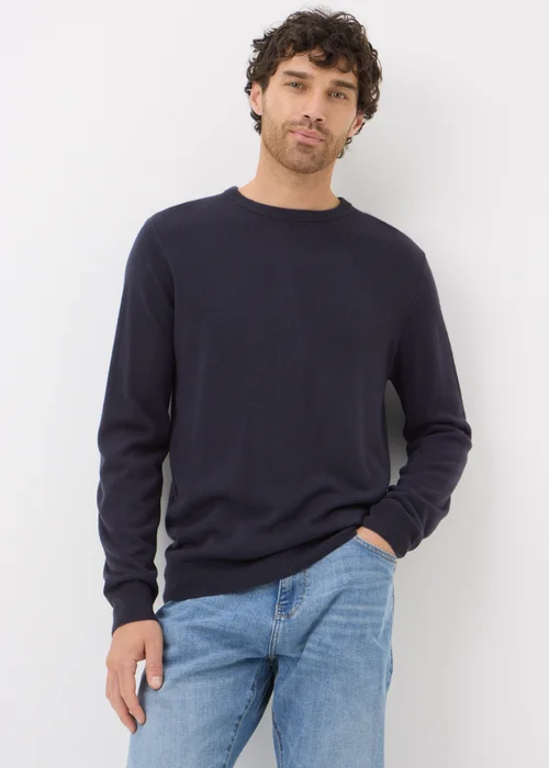 Navy Soft Touch Crew Neck Jumper - S Image 2