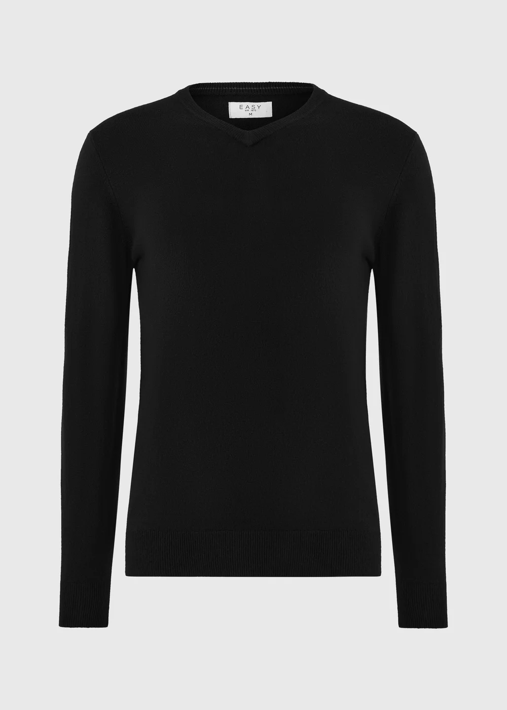 Black Soft Touch V-Neck Jumper - L Image 4