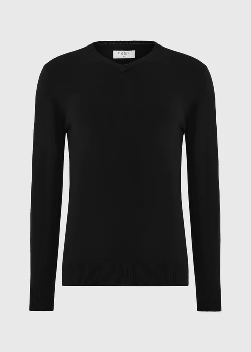 Black Soft Touch V-Neck Jumper - L Image 4