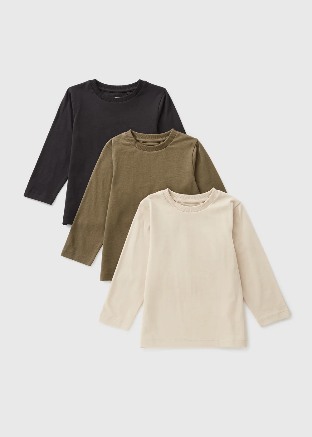 3 Pack Boys Multicolour Long Sleeve Tops (1-7yrs) - 1-1.5 Yrs Image 1