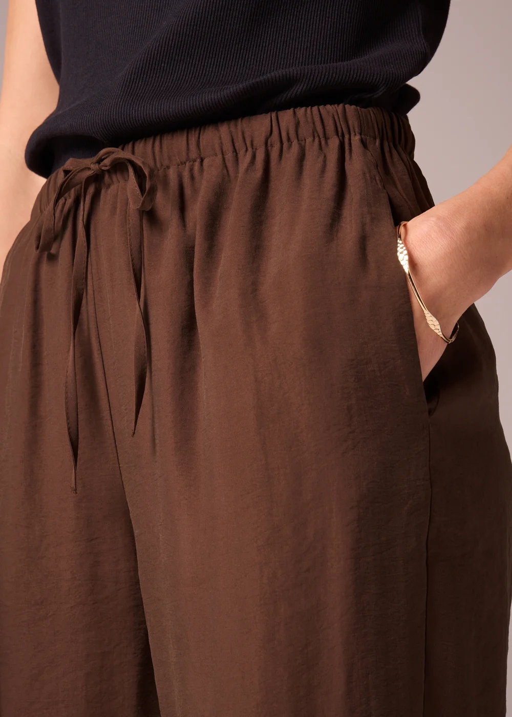 Et Vous Brown Wide Leg Trousers - 8 Image 3