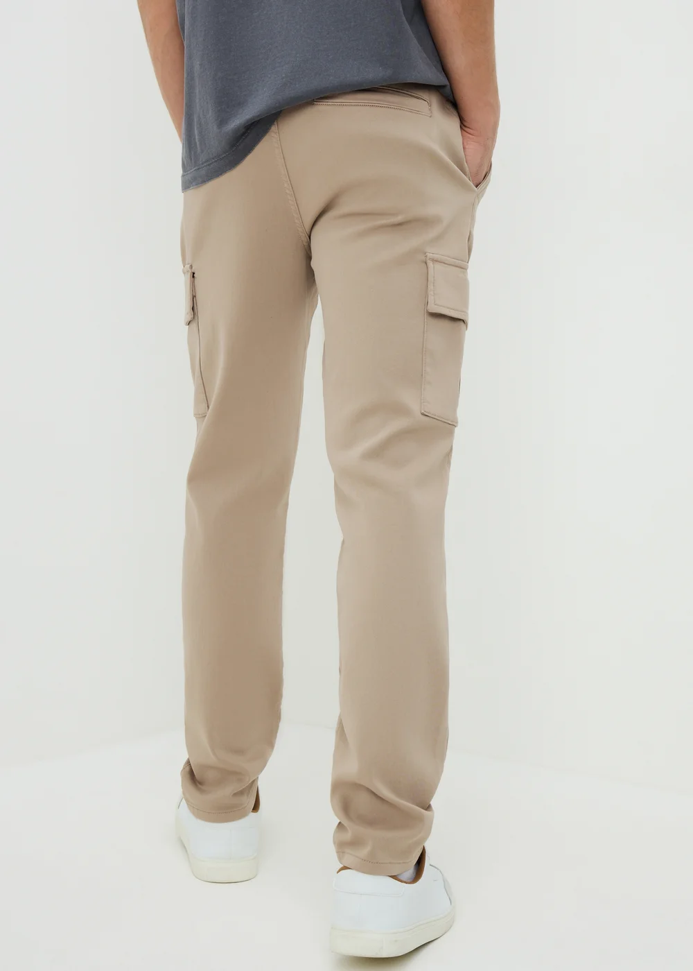 Stone Knitted Cargo Trousers - 36 R Image 3