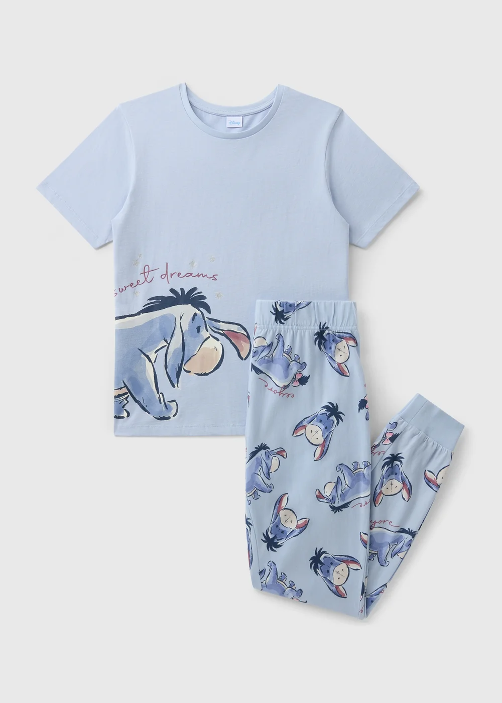 Disney Blue Eeyore Pyjama Set - Large Image 3