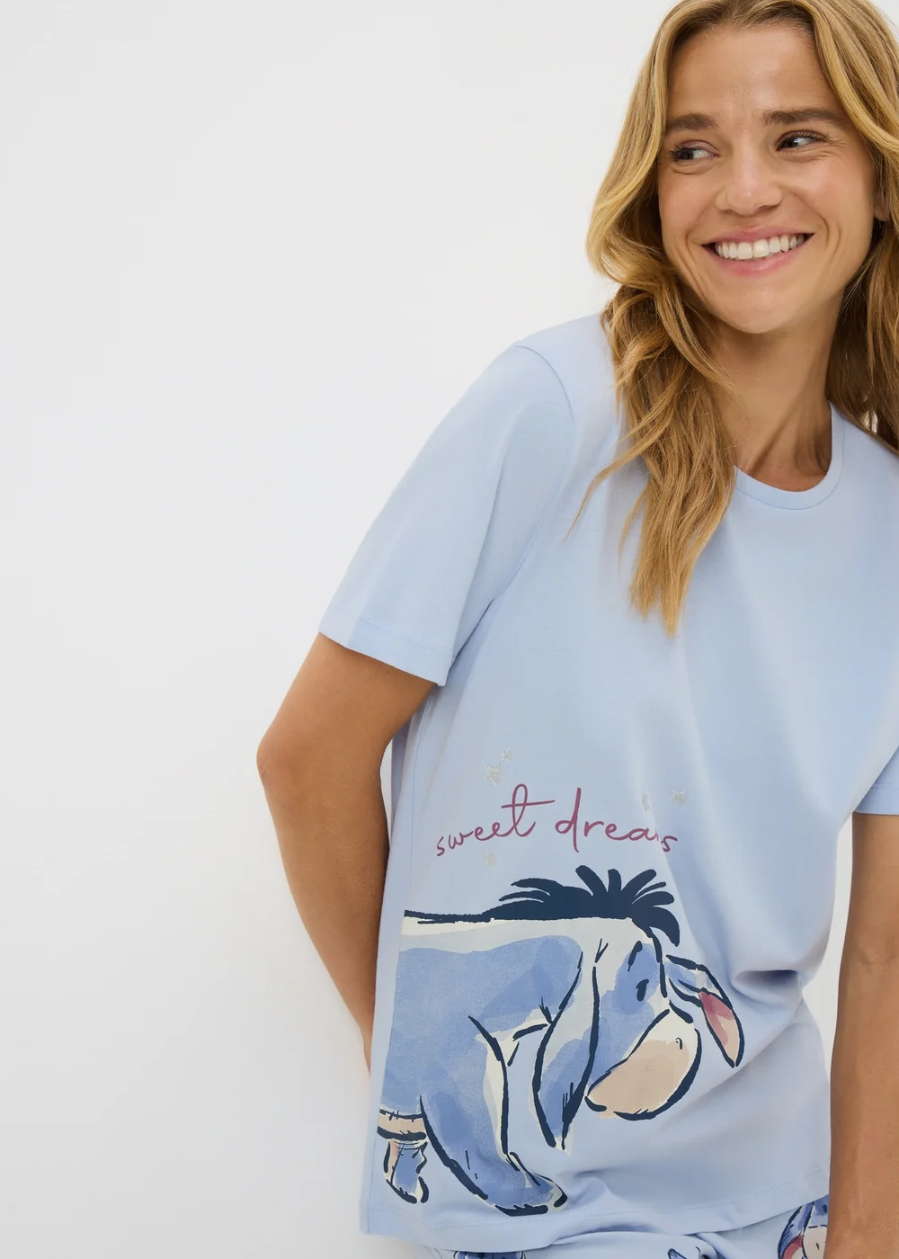 Disney Blue Eeyore Pyjama Set - Large Image 2