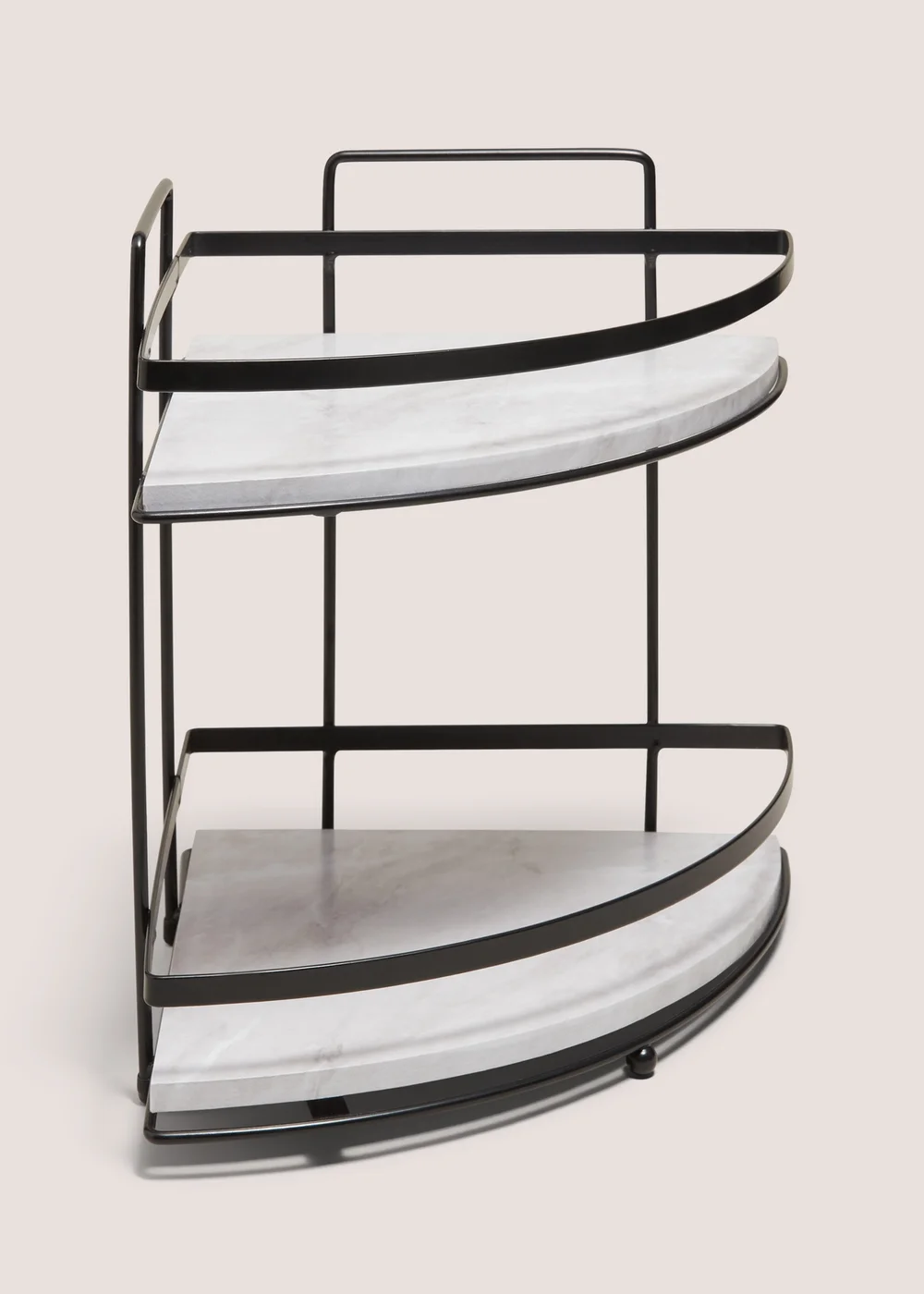 Black Marble Effect Tier Corner Caddy Image 1