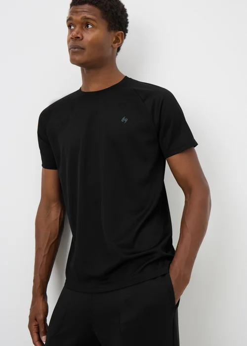 Souluxe Black Basic Solid Sports T-Shirt - XS Image 1