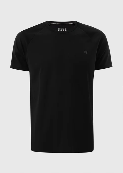 Souluxe Black Basic Solid Sports T-Shirt - XS Image 4