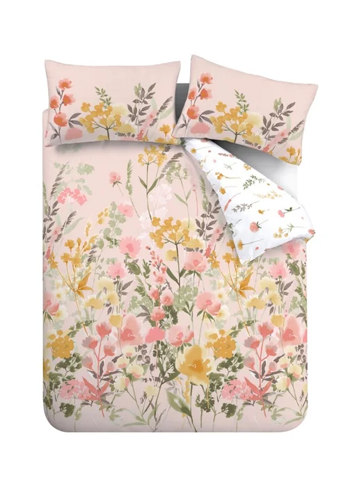 Catherine Lansfield Countryside Floral Reversible Duvet Cover Set Pink - Single Image 5