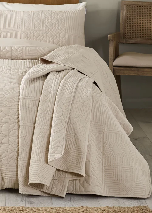 Catherine Lansfield Folkstone Geo 220x230cm Bedspread - One Size Image 1
