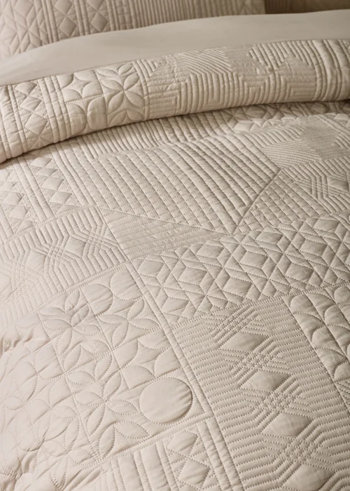Catherine Lansfield Folkstone Geo Duvet Cover Set Natural - Single Image 3