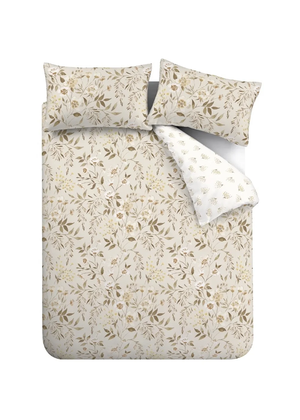 Catherine Lansfield Isadora Floral Reversible Duvet Cover Set Natural - Single Image 5