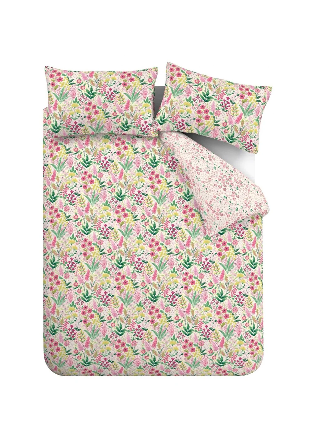 Catherine Lansfield Tilly Floral Reversible Duvet Cover Set Pink - King Image 5