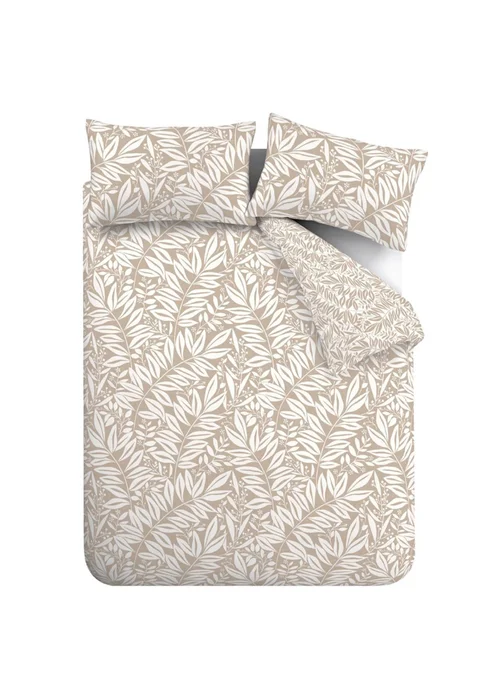 Catherine Lansfield Sorrel Leaf Reversible Duvet Cover Set Natural - Single Image 5