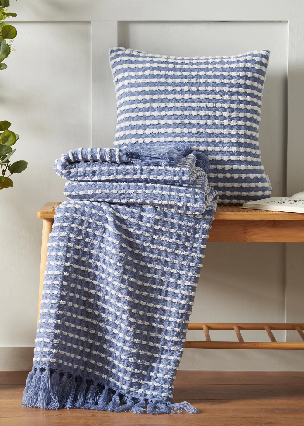 Catherine Lansfield Stab Stitch Blanket Throw (125x150cm) - One Size Image 2