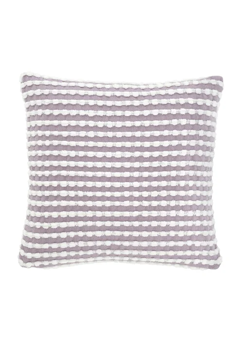Catherine Lansfield Stab Stitch 43x43cm Cushion Lilac - 43W X 43D Image 1