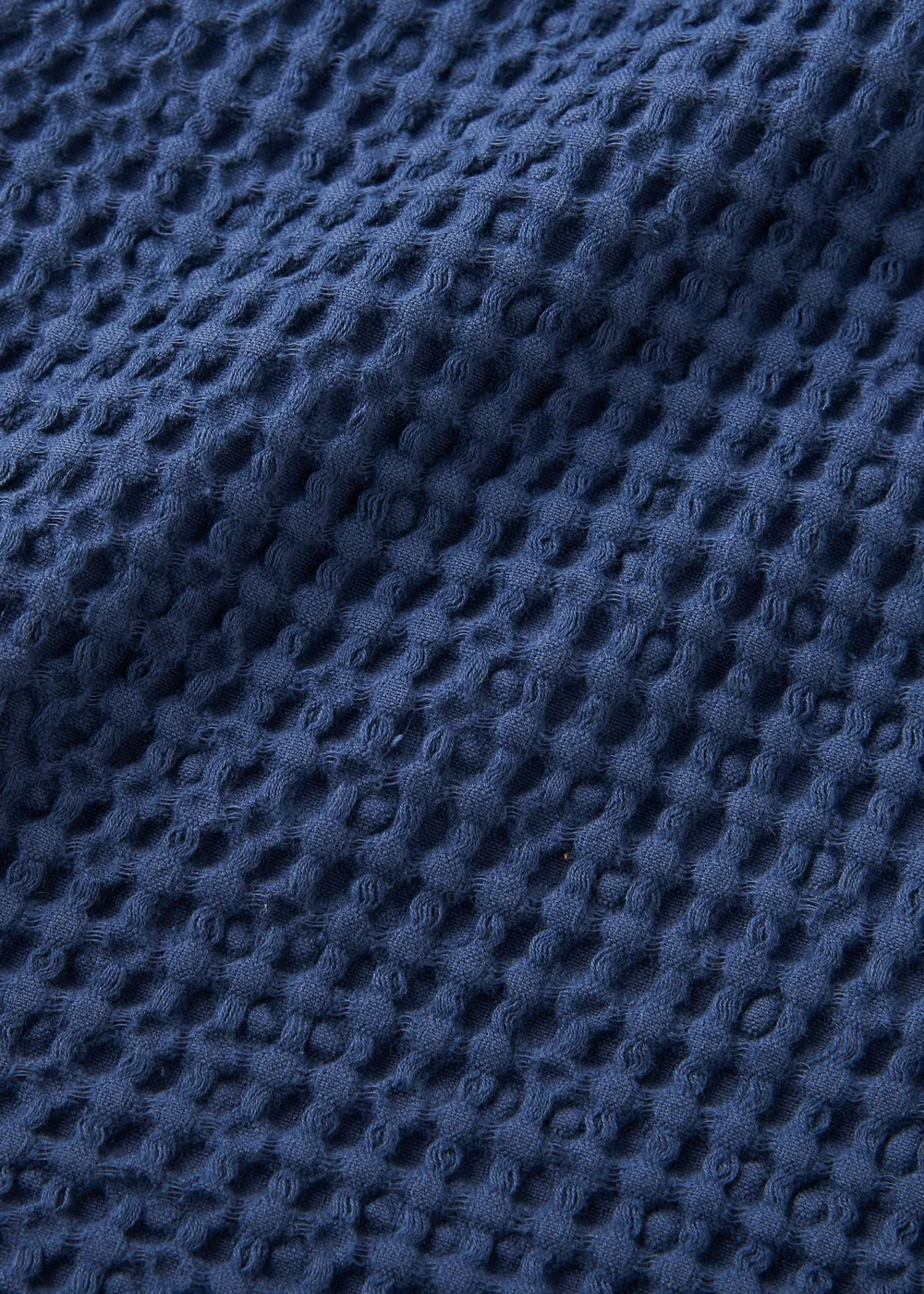Pineapple Elephant Jaipur Chunky Waffle Cotton 150x200cm Blanket Throw Navy Blue - One Size Image 3