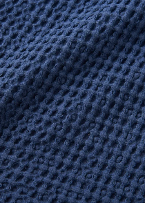 Pineapple Elephant Jaipur Chunky Waffle Cotton 150x200cm Blanket Throw Navy Blue - One Size Image 3
