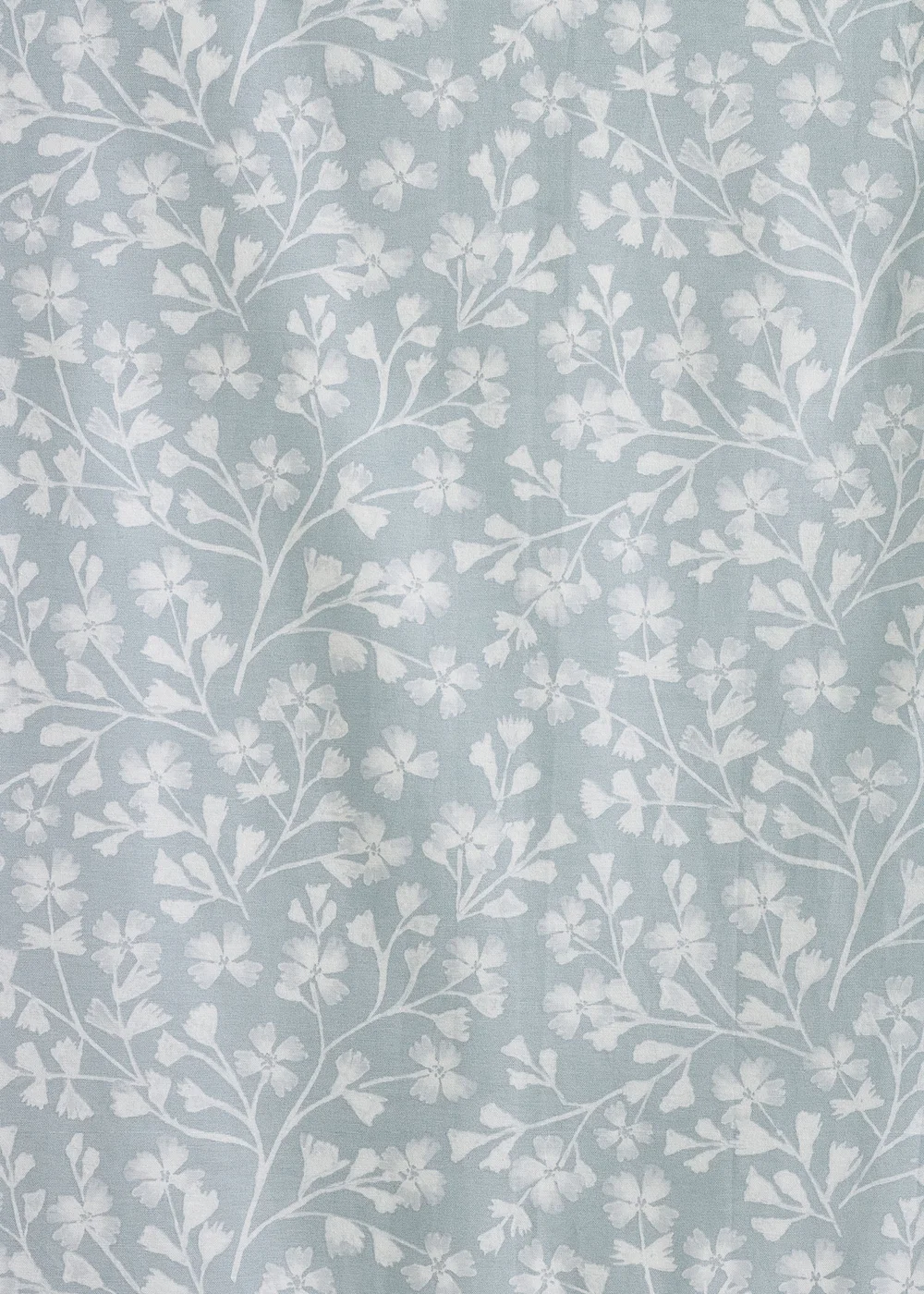 Catherine Lansfield Brooke Floral Lined Pencil Pleat Curtains Duck egg Blue - 66W X 72D (168x183cm) Image 3