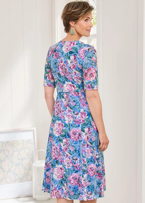 Cotton Traders Lavender Burnout Jersey Midi Dress - 8 Image 2