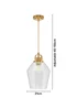 BHS Athea Brass & Bubble Glass 1 Light Pendant (40-136cm x 21cm) - One Size Image 6