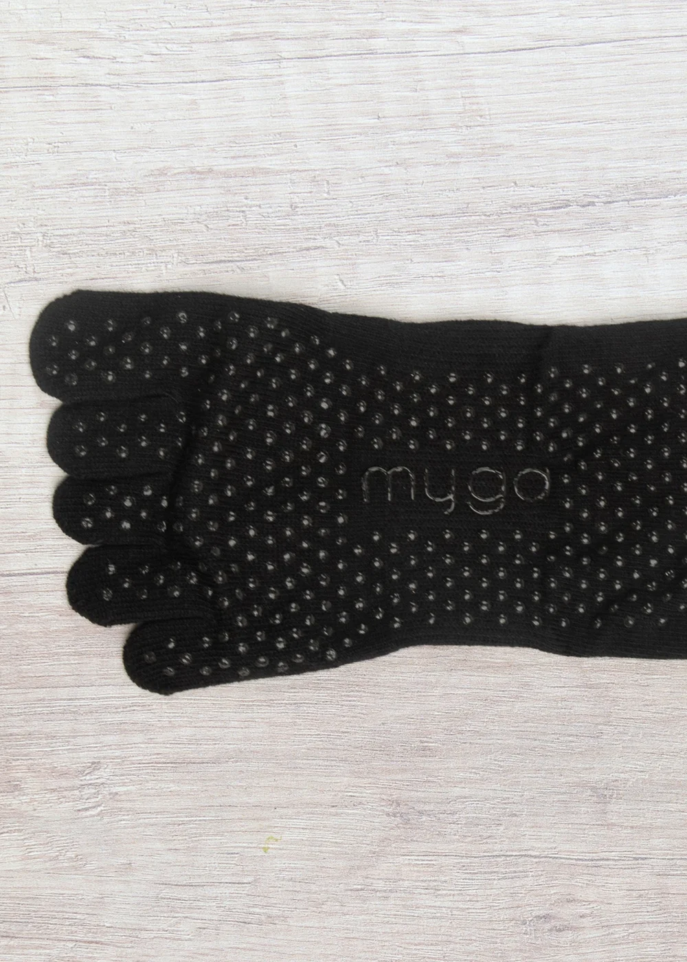 Myga Black Gripped Yoga Toe Socks 3-Pack - Small Image 4