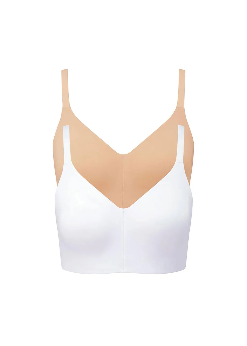 Cotton Traders Multi 2 Pack Abby Non-Wired Comfort Fit Bras - 38DD Image 1