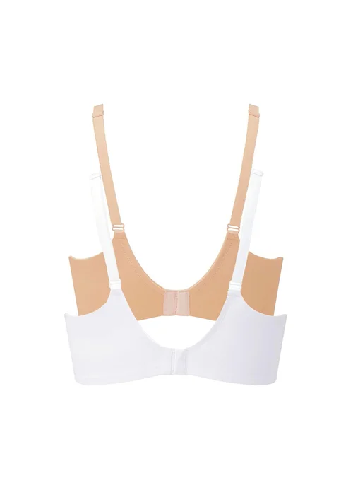 Cotton Traders Multi 2 Pack Abby Non-Wired Comfort Fit Bras - 38DD Image 2