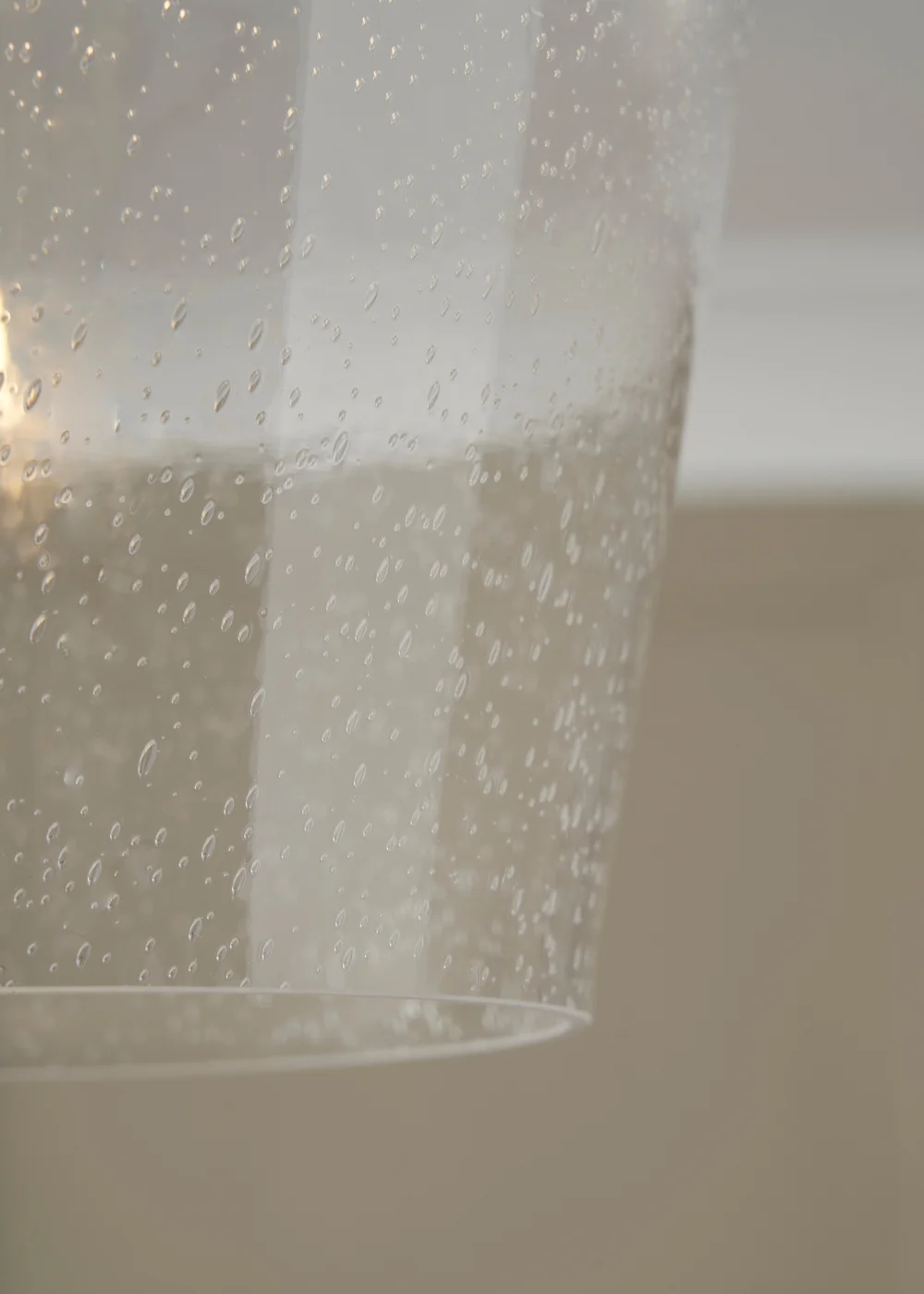BHS Athea Brass & Bubble Glass 1 Light Flush (35cm x 21cm) - One Size Image 4