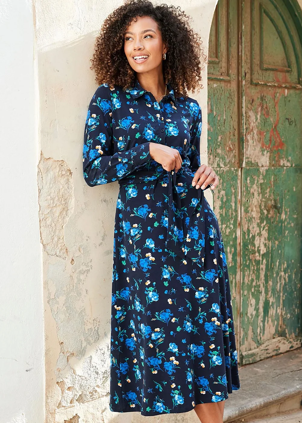 jersey shirt dress midi Buy Joules Hazel Green Jersey Midi Long Sleeve Shirt Dress with Collar from Next USA