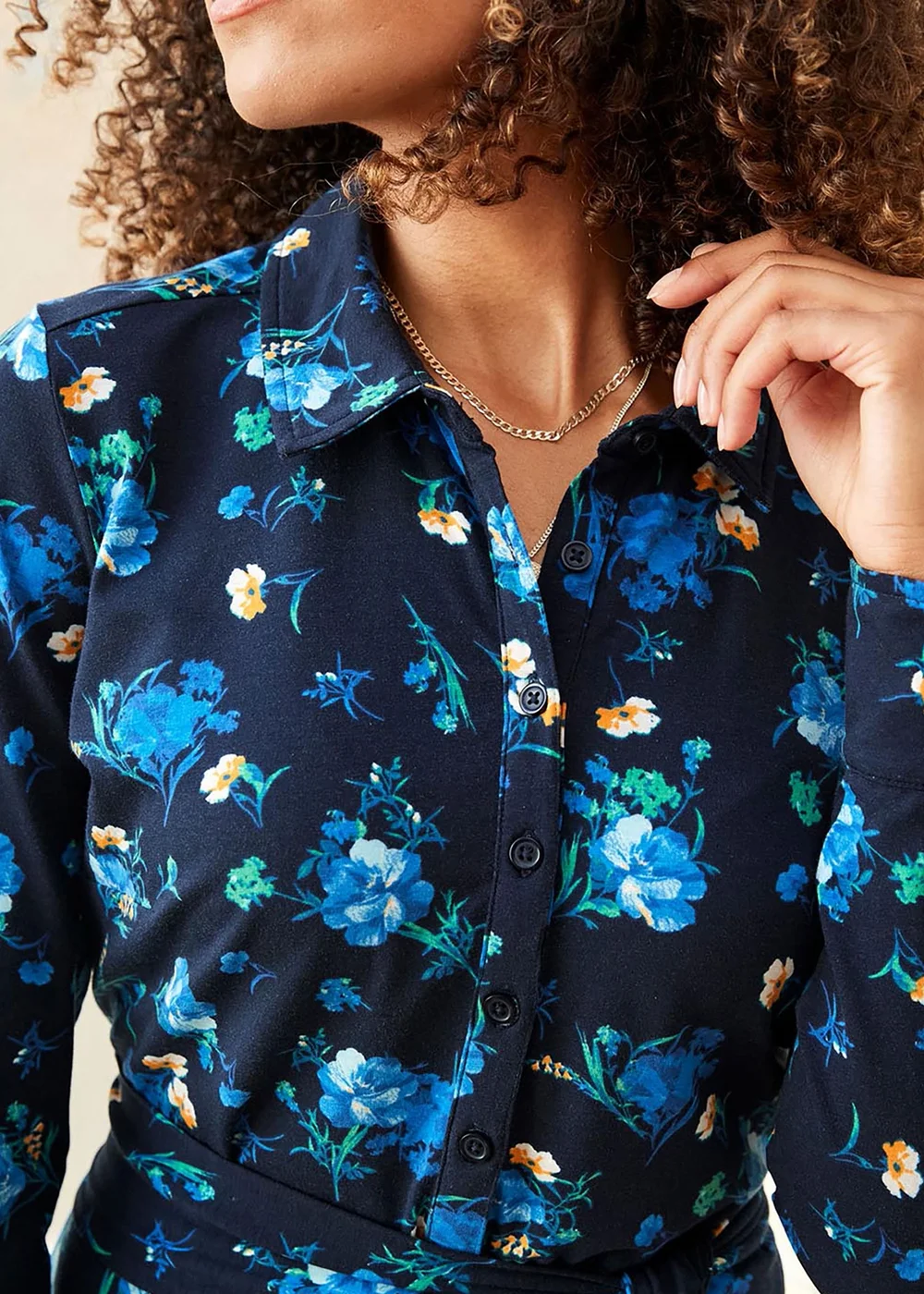 Cotton Traders Navy Print Jersey Midi Shirt Dress - 20 | Matalan Cotton Traders Navy Print Jersey Midi Shirt Dress - 20 | Matalan