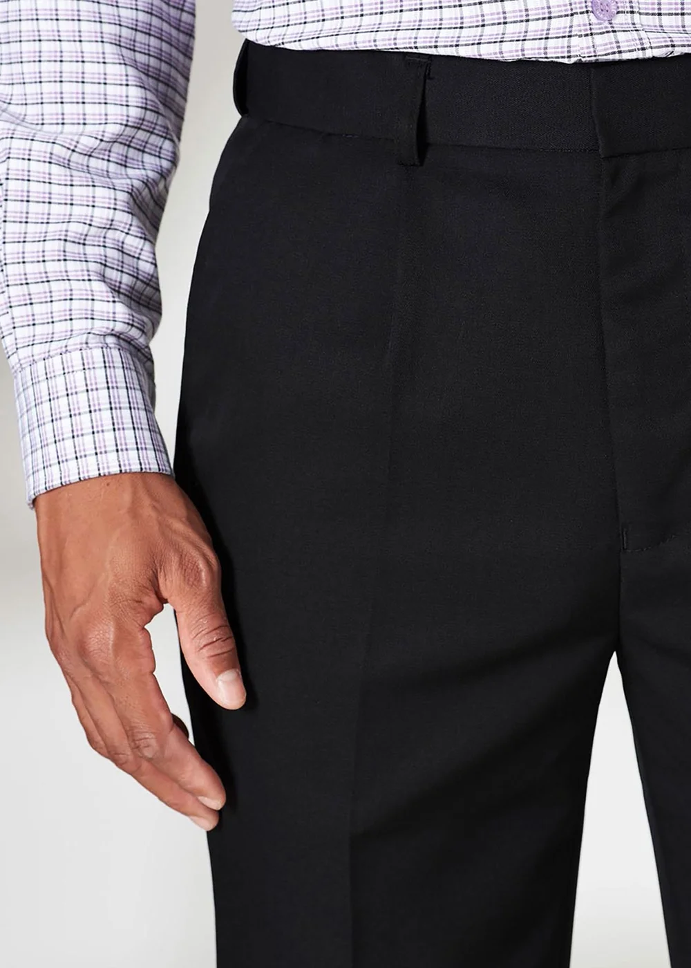 Cotton Traders Black Pleat Front Supreme Easy-Care Trousers - 48 waist 27 leg Image 3
