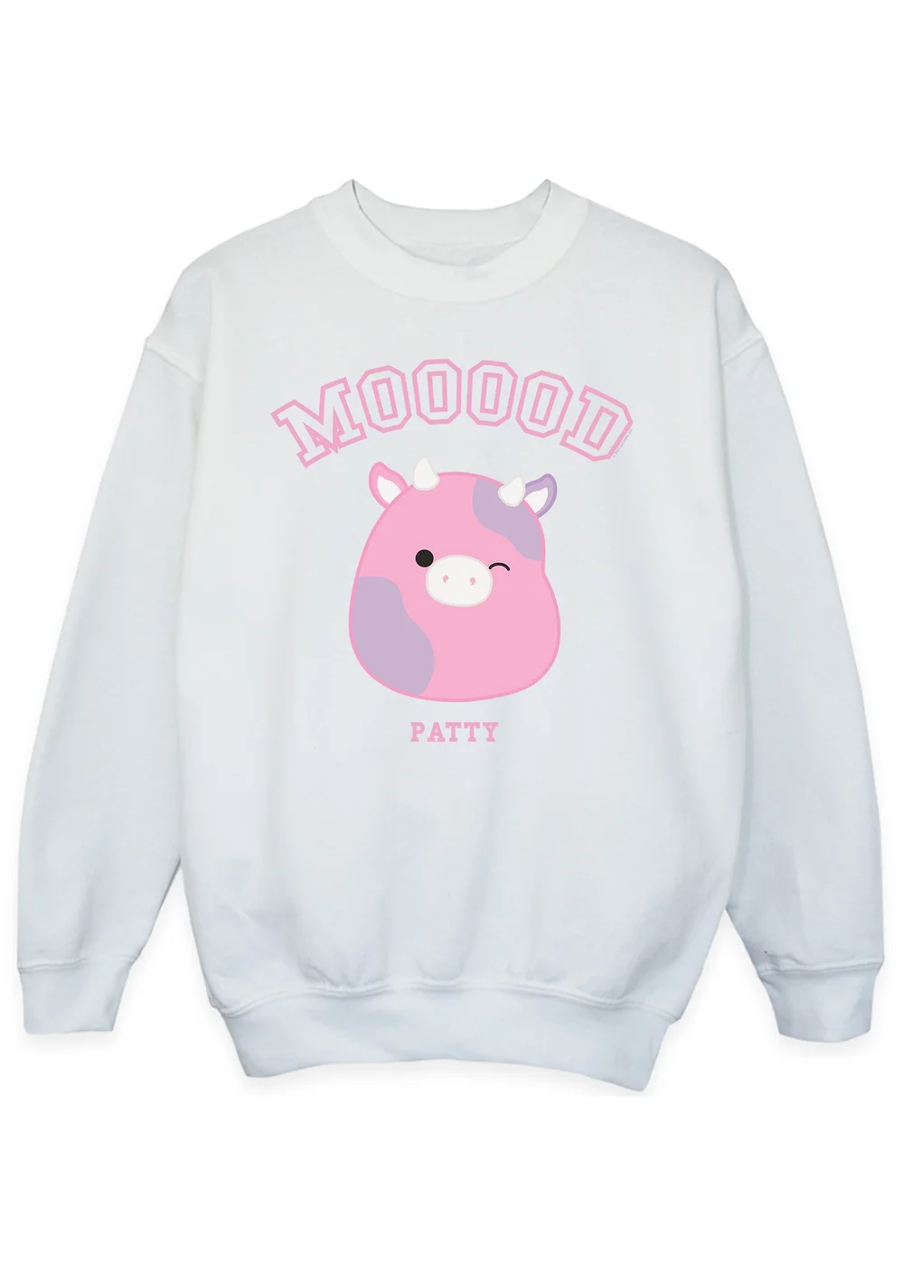 Squishmallows Patty Mood Girls White Sweatshirt (5-13 Years) - 5-6 Yrs Image 1