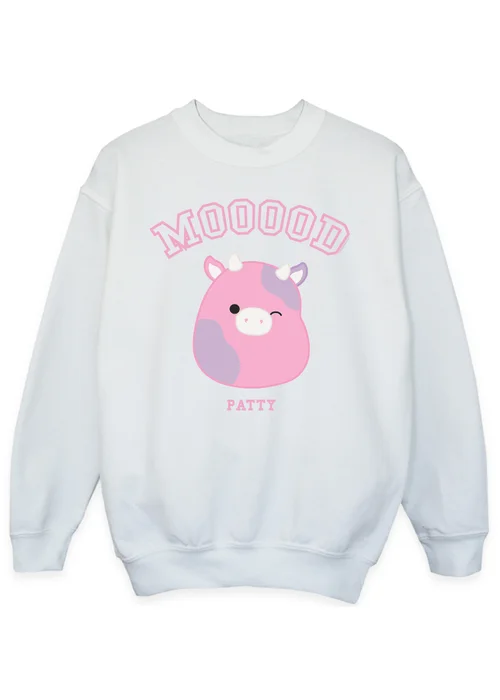 Squishmallows Patty Mood Girls White Sweatshirt (5-13 Years) - 5-6 Yrs Image 1