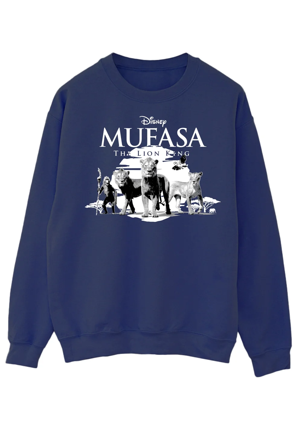 Disney Mufasa Sunset Men Navy Sweatshirt - S Image 1