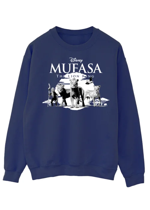 Disney Mufasa Sunset Men Navy Sweatshirt - S Image 1