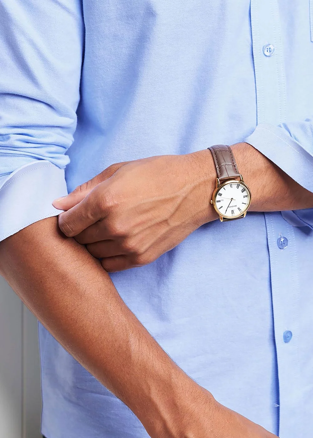 Cotton Traders Light Blue Long Sleeve Oxford Shirt - M Image 3