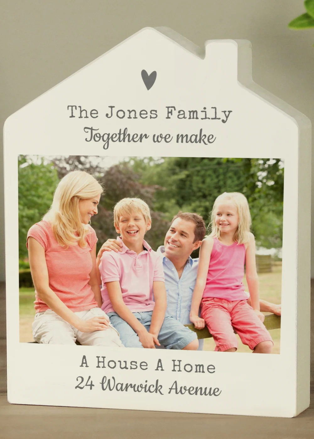 Personalised Memento Company Photo Upload White Wooden House Ornament - One Size Image 2