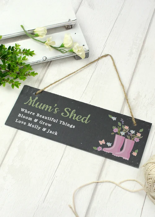 Personalised Memento Company Garden Black Slate Sign - One Size Image 3
