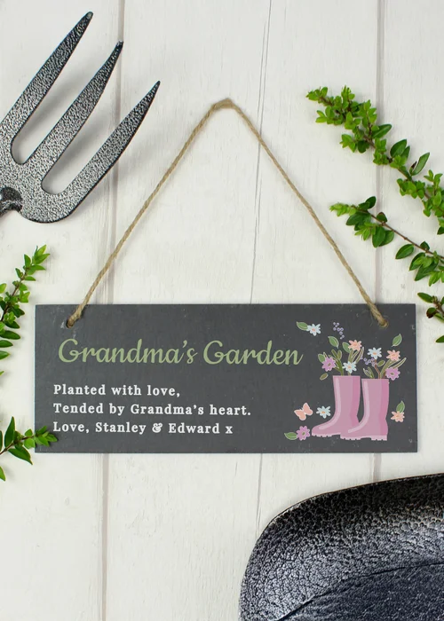 Personalised Memento Company Garden Black Slate Sign - One Size Image 4