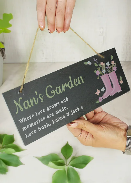 Personalised Memento Company Garden Black Slate Sign - One Size Image 2