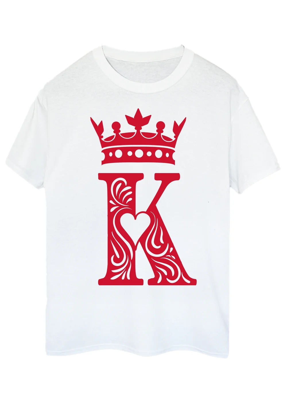 Brands In King Of Hearts Adult White Graphic T-Shirt - S Image 1