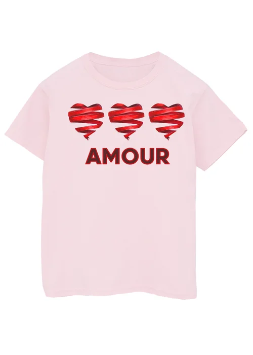 Brands In Triple Ribbon Hearts Amour Kids Pink T-Shirt (3-13 Years) - Age 7-8 Years Image 1