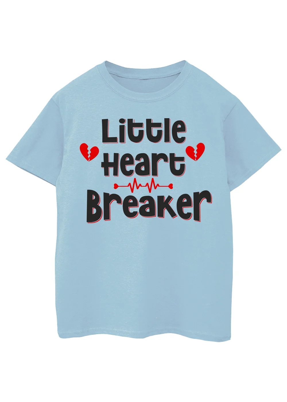 Brands In Little Heart Breaker Kids Baby Blue Graphic T-Shirt (3-13 Years) - 3-4 Yrs Image 1