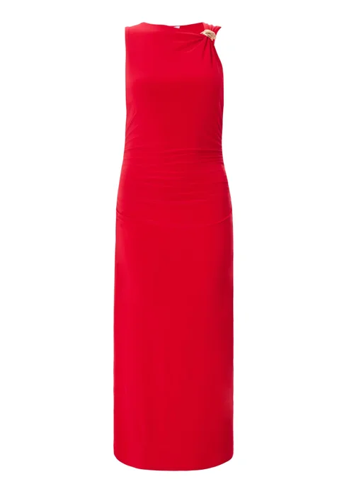 Quiz Red Petite Buckle Detail Midaxi Dress - 6 Image 4