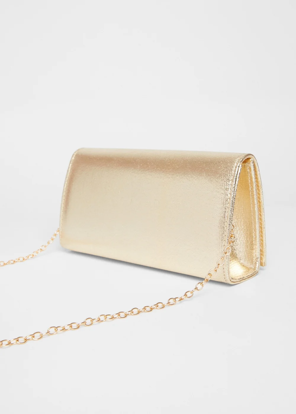 Quiz Gold Metallic Clutch Bag - One Size Image 4