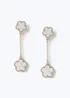 Muse White Flower Earrings - One Size Image 1