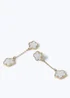 Muse White Flower Earrings - One Size Image 2