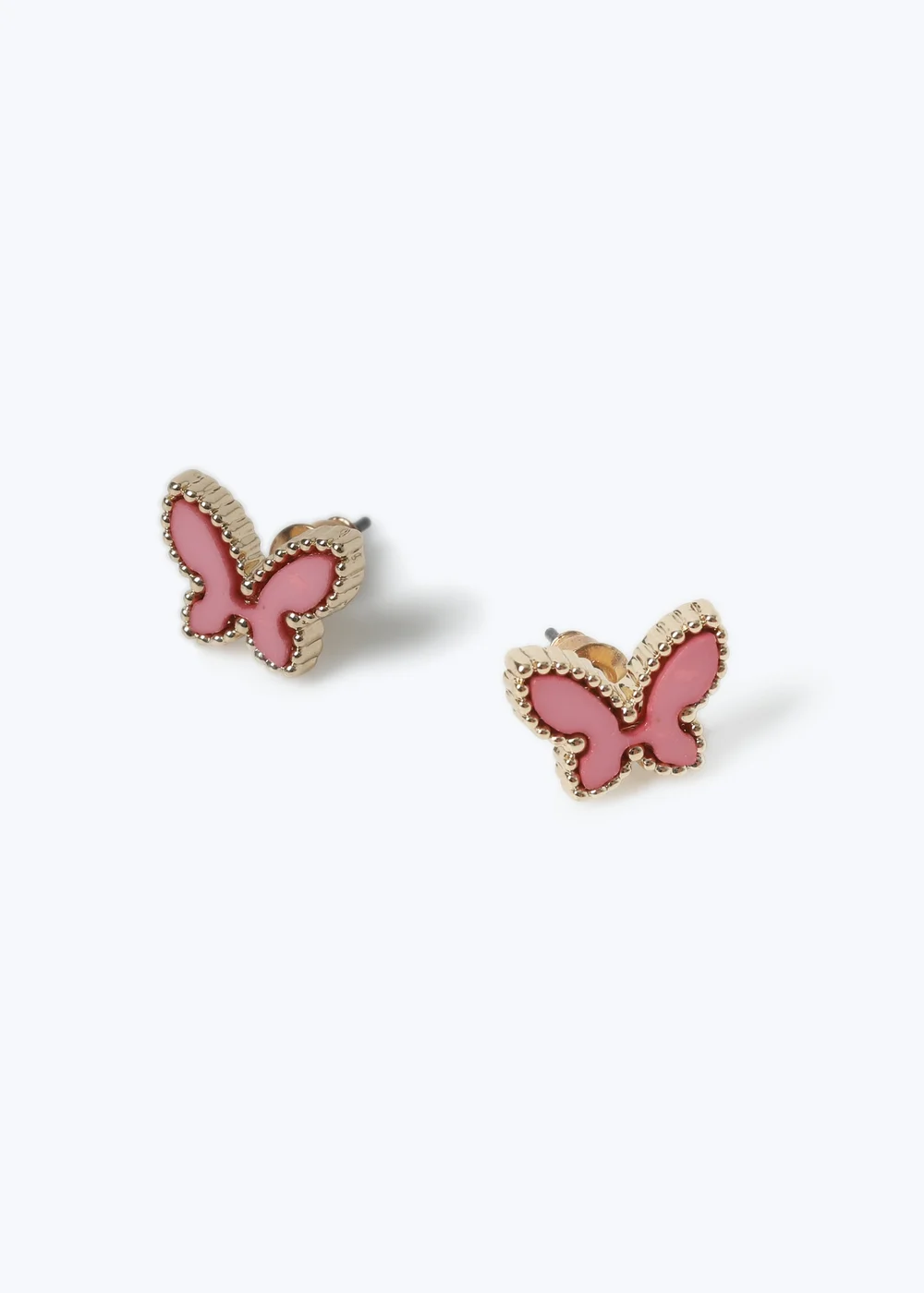 Muse Pink Butterfly Earrings - One Size Image 1