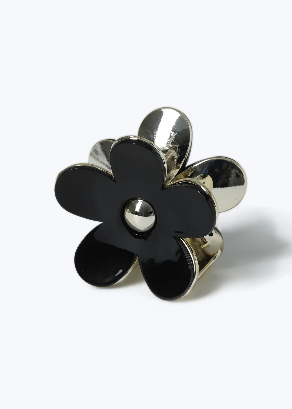 Black Flower Claw Clip - One Size Image 1
