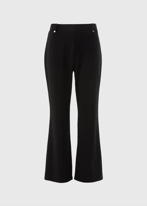 Black Mini Ribbed Trousers - 26/L29 Image 3